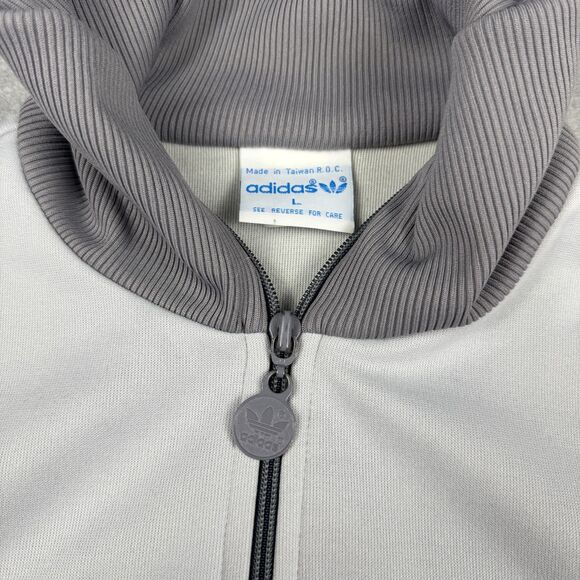 Vintage 80’s Adidas Warm Up Full Zip Run DMC Hip Hop Style Track Jacket - Large - Picture 3 of 8